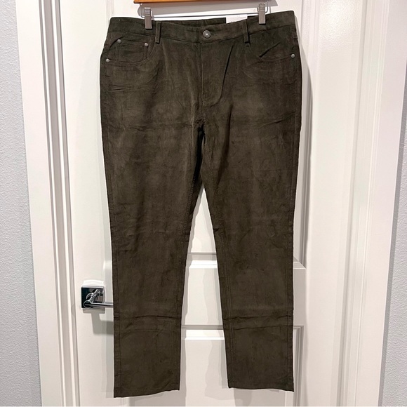 Paisley & Gray Men’s Slim Fit Corduroy Pants Olive W36 x 32L - Picture 2 of 11
